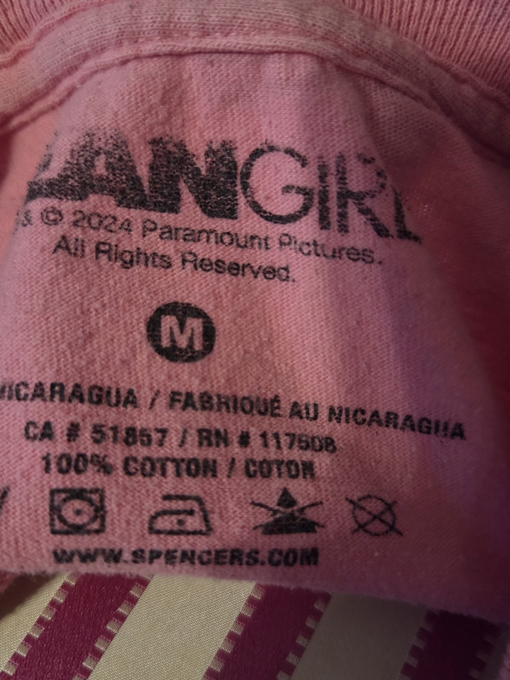 Mean Girls Burn Book Graphic T-Shirt Pink Y2K Movie Novelty Tee M - Picture 3 of 5